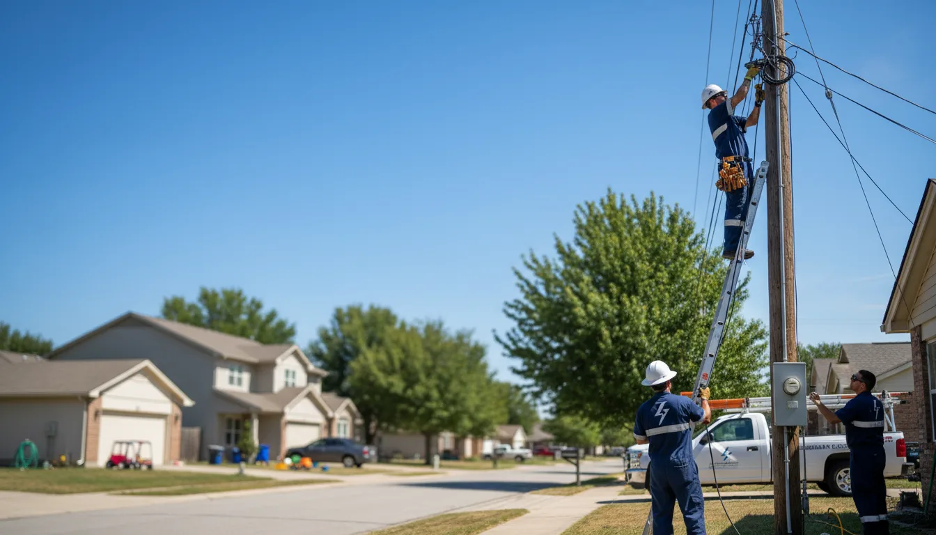 Residential electrician providing installation services in Cedar, KS